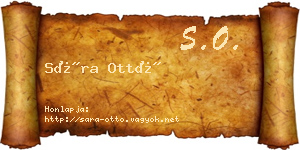 Sára Ottó névjegykártya